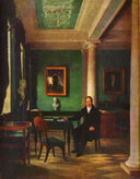 Portrait of the State Chancellor of the Internal Affairs, Prince Victor Pavlovich Kochubey in his Study by Alexey Venetsianov — male oil painting wall art, Realism