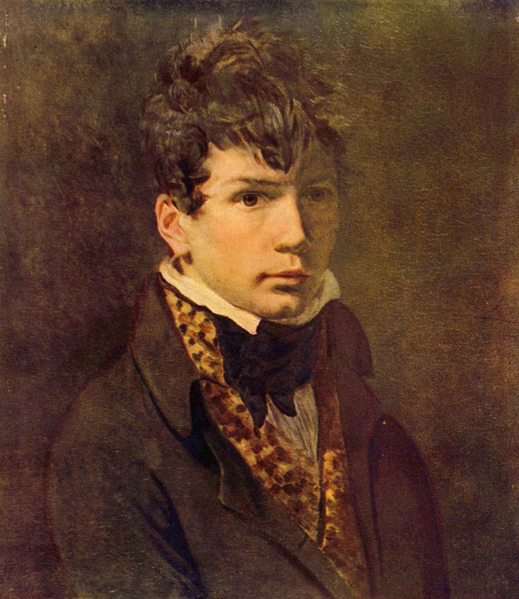 Portrait of the Young Ingres by Jacques-Louis David — hand-painted portrait oil painting reproduction on canvas