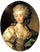 Portrait of Ursula Mniszech in modern living room
