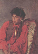 Portrait of V. E. Repin, the Artist's brother by Ilya Repin — male oil painting wall art, Realism