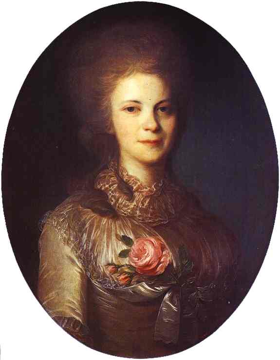 Portrait of V.N.Surovtseva by Fyodor Rokotov — hand-painted portrait oil painting reproduction on canvas