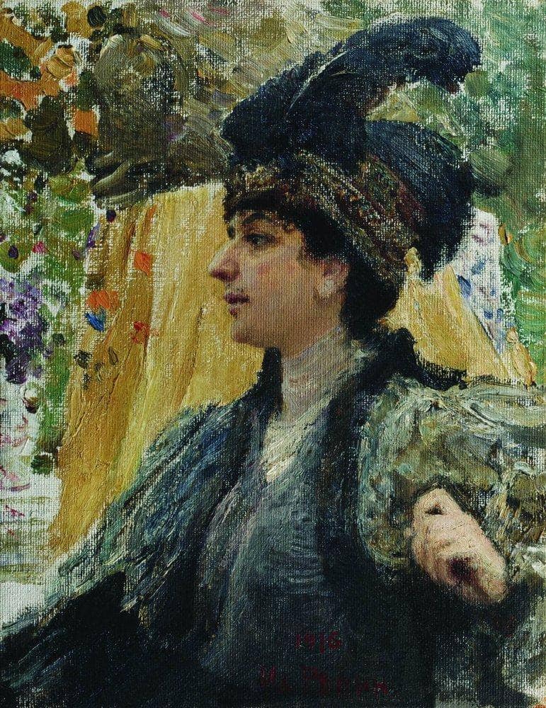 Portrait of V. V. Verevkina by Ilya Repin — hand-painted portrait oil painting reproduction on canvas