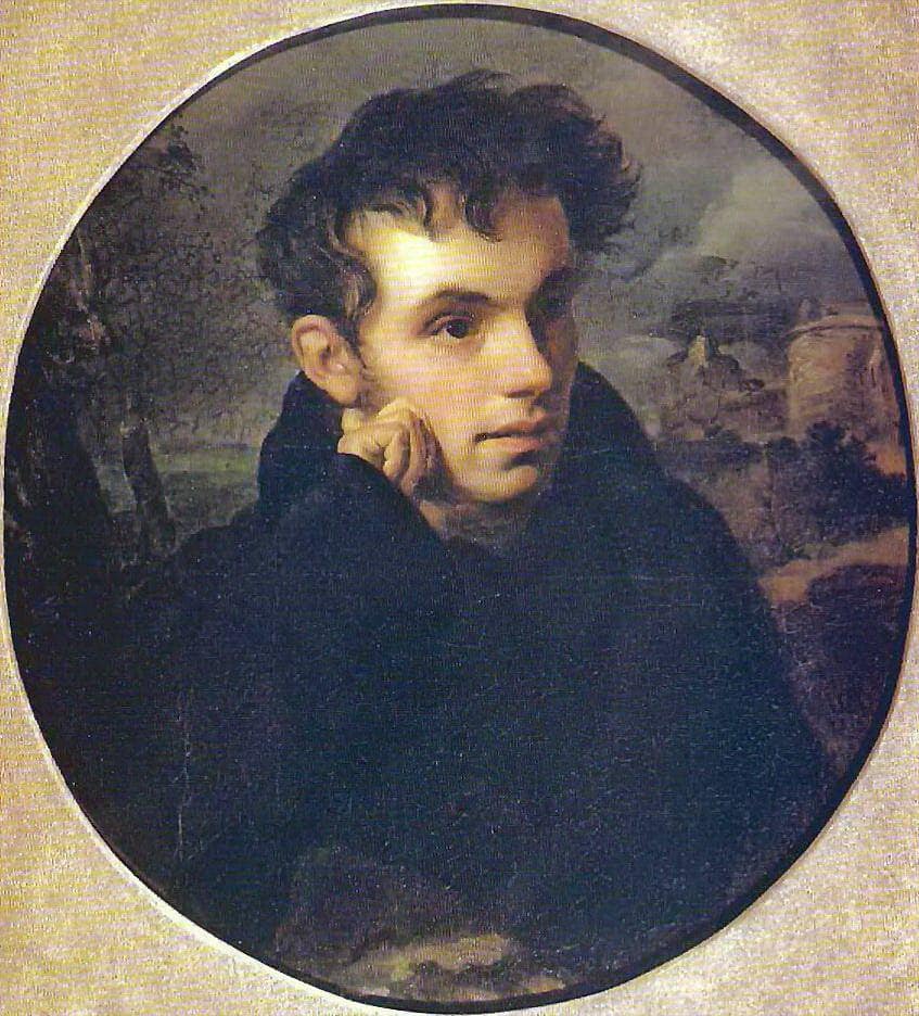 Portrait of Vasily Zhukovsky by Orest Kiprensky — hand-painted portrait oil painting reproduction on canvas