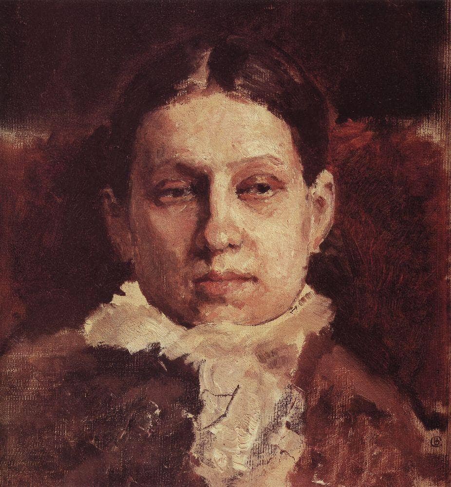 Portrait of Vera Repina by Valentin Serov — hand-painted portrait oil painting reproduction on canvas