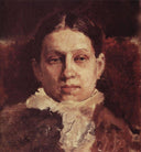 Portrait of Vera Repina by Valentin Serov — male oil painting wall art, Realism