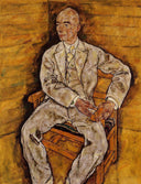 Portrait of Victor Ritter von Bauer by Egon Schiele — hand-painted portrait oil painting reproduction on canvas