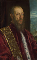 Portrait of Vincenzo Morosini by Tintoretto — male oil painting wall art, Mannerism Late Renaissance