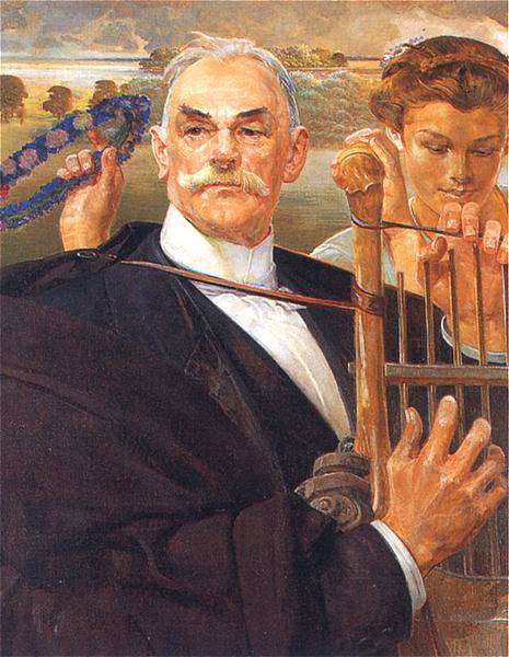 Portrait of WÅadysÅaw Å»eleÅski - Jacek Malczewski