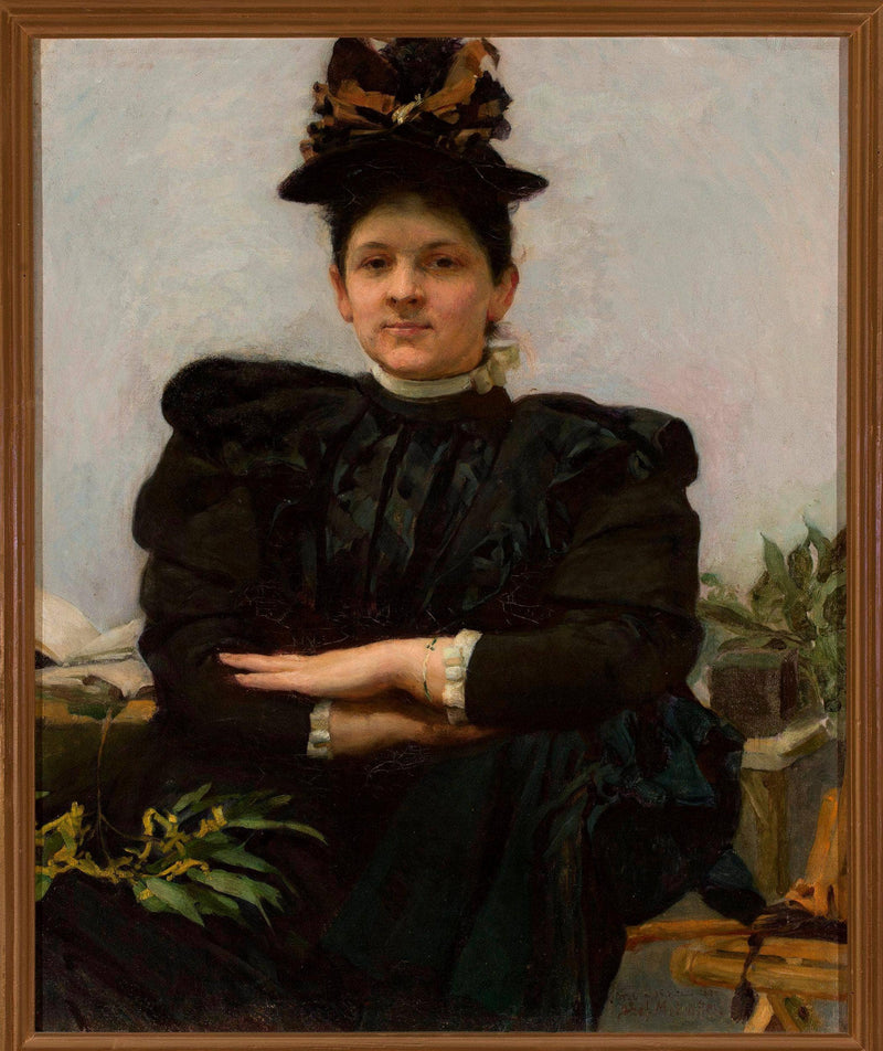 Portrait of Wanda StraÅ¼yÅska on gallery wrap