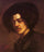 Portrait of Whistler with a Hat in home office