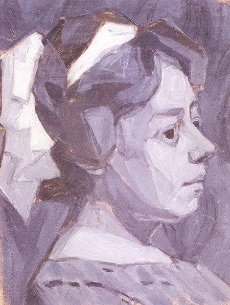 Portrait of wife by Oleksandr Bogomazov — hand-painted portrait oil painting reproduction on canvas