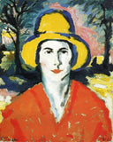 Portrait of Woman in Yellow Hat by Kazimir Malevich — hand-painted portrait oil painting reproduction on canvas
