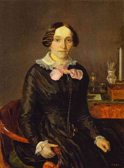 Portrait of Ye. P. Zhdanovich in modern living room
