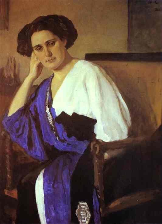 Portrait of Yelena Balina by Valentin Serov — hand-painted portrait oil painting reproduction on canvas