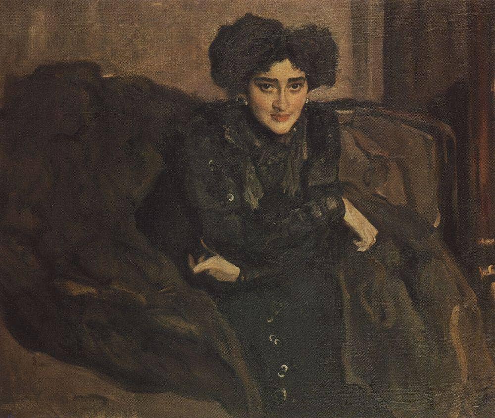 Portrait of Yevdokia Loseva by Valentin Serov — hand-painted portrait oil painting reproduction on canvas