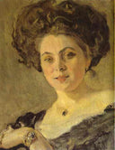 Portrait of Yevdokia Morozova (detail) by Valentin Serov — hand-painted portrait oil painting reproduction on canvas