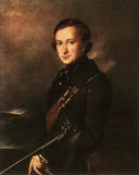 Portrait of Yu. F. Samarin in the Hunting Dress by Vasily Tropinin — hand-painted portrait oil painting reproduction on canvas