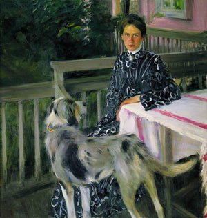 Portrait of Yulia Yevstafievna Kustodieva, the artist's wife - Boris Kustodiev