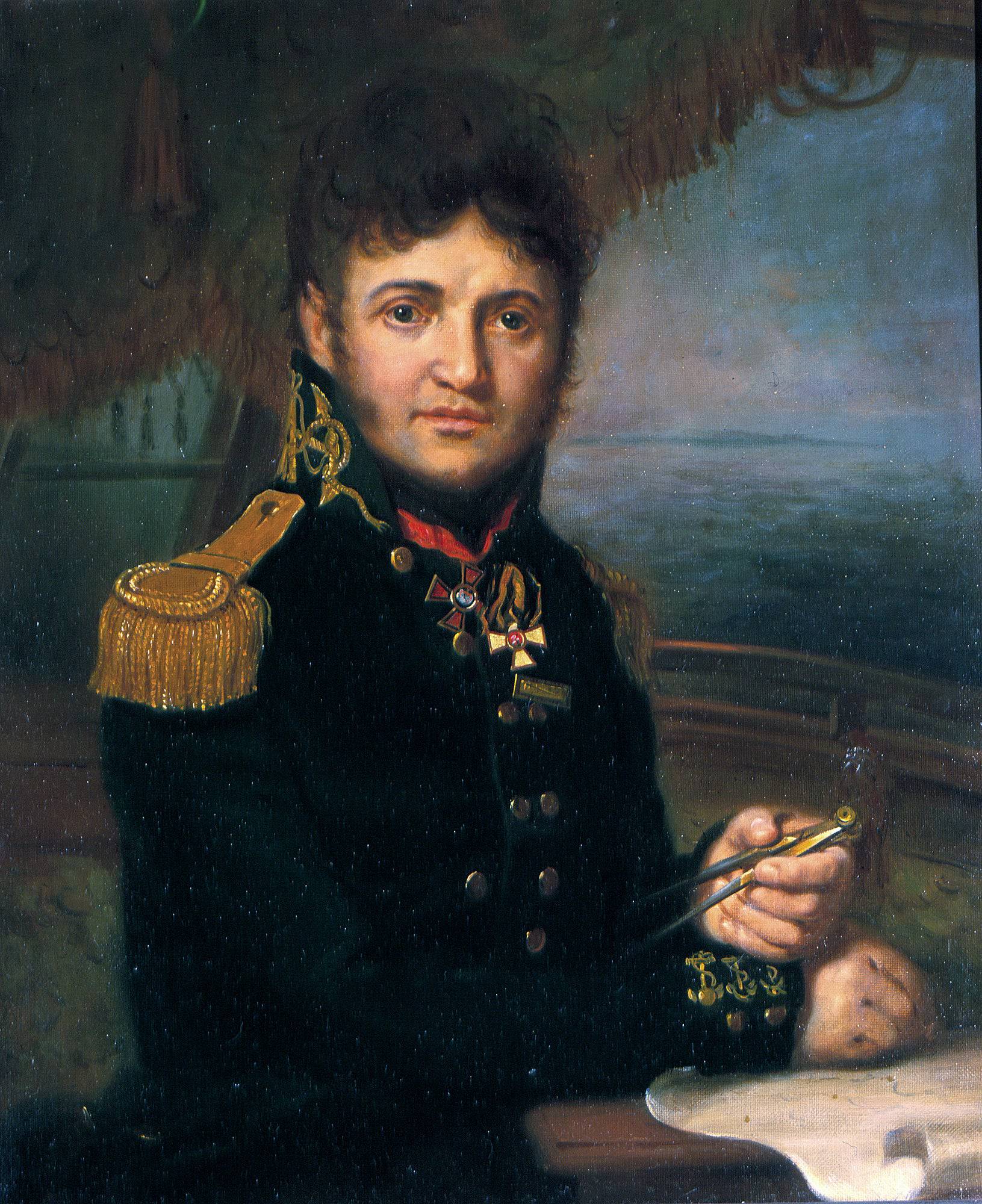 Portrait of Yuri F. Lisyansky - Vladimir Borovikovsky