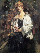 Portrait  of Z. Pertseva by Konstantin Korovin — male oil painting wall art, Impressionism