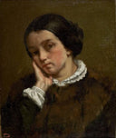 Portrait of Zélie Courbet by Gustave Courbet — male oil painting wall art, Realism