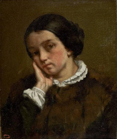 Portrait of Zélie Courbet in dining room
