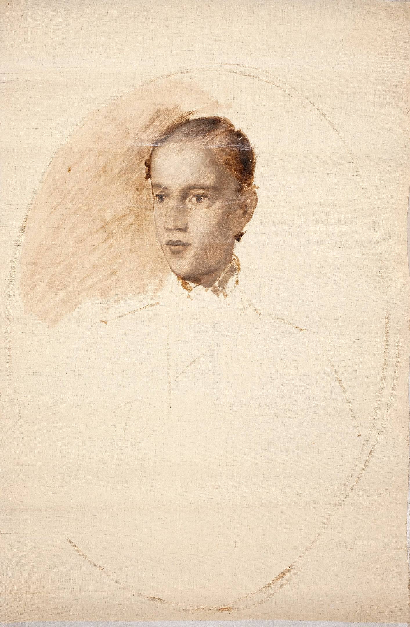 Portrait sketch. Presumably the artist's son Thorald Jerichau - Elisabeth Jerichau-Baumann