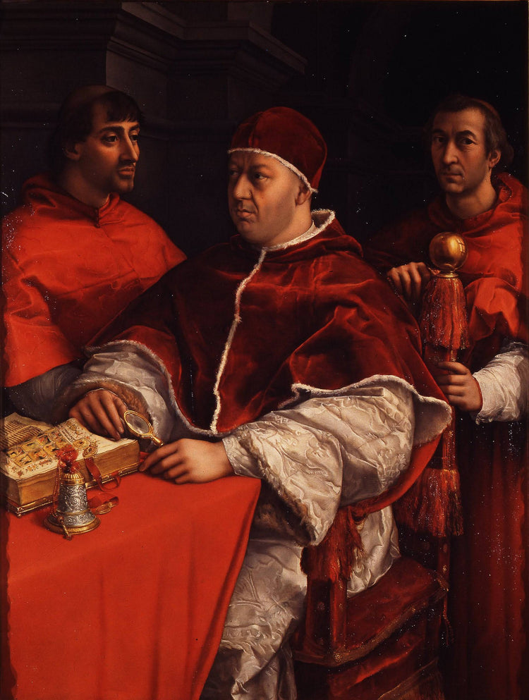 Portraits of Leo X, Cardinal Luigi de' Rossi and Giulio de Medici - Raphael