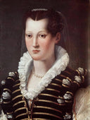 Porträt Isabella De' Medici by Alessandro Allori — female oil painting wall art, Mannerism Late Renaissance