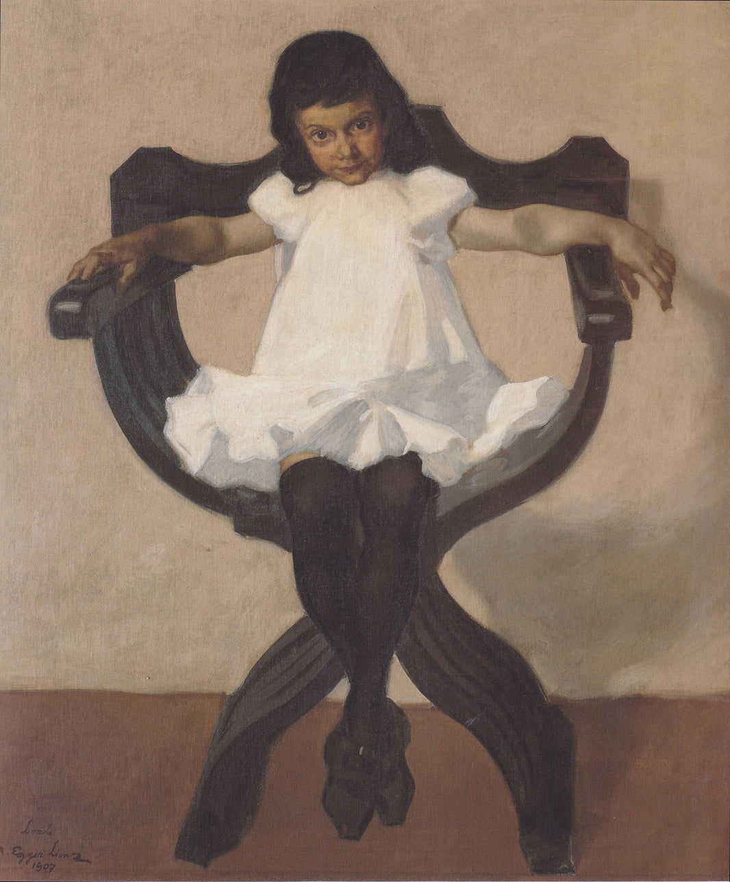 Porträt Lorli by Albin Egger-Lienz — hand-painted portrait oil painting reproduction on canvas