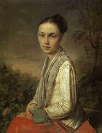 Portret of V.S. Putyatina by Alexey Venetsianov — hand-painted portrait oil painting reproduction on canvas