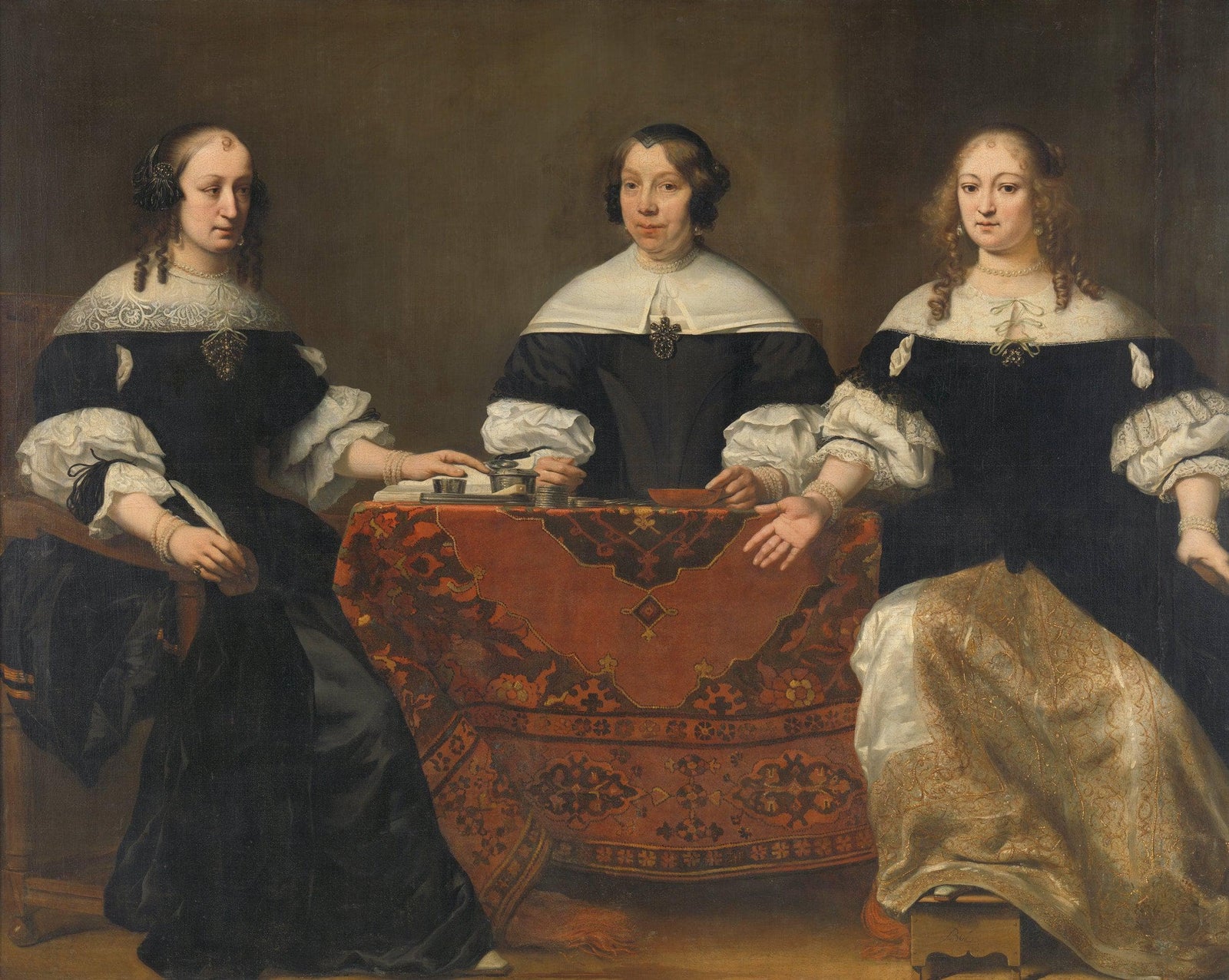 Portretten Van Drie Regentessen Van Het Leprozenhuis in Amsterdam