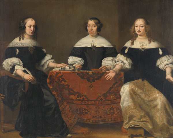 Portretten Van Drie Regentessen Van Het Leprozenhuis in Amsterdam