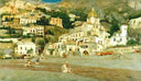 Positano by Vincenzo Caprile — hand-painted landscape oil painting reproduction on canvas