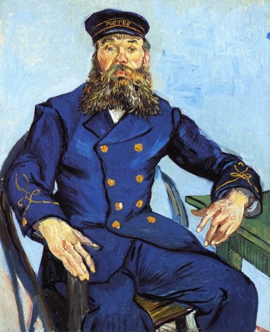 Postman Joseph Roulin by Vincent van Gogh — hand-painted portrait oil painting reproduction on canvas