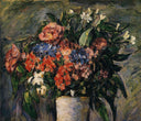 Pot of Flowers by Paul Cezanne — hand-painted botanical oil painting reproduction on canvas