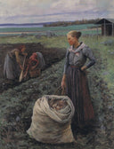 Potato Harversters by Elin Danielson-Gambogi — female oil painting wall art, Realism