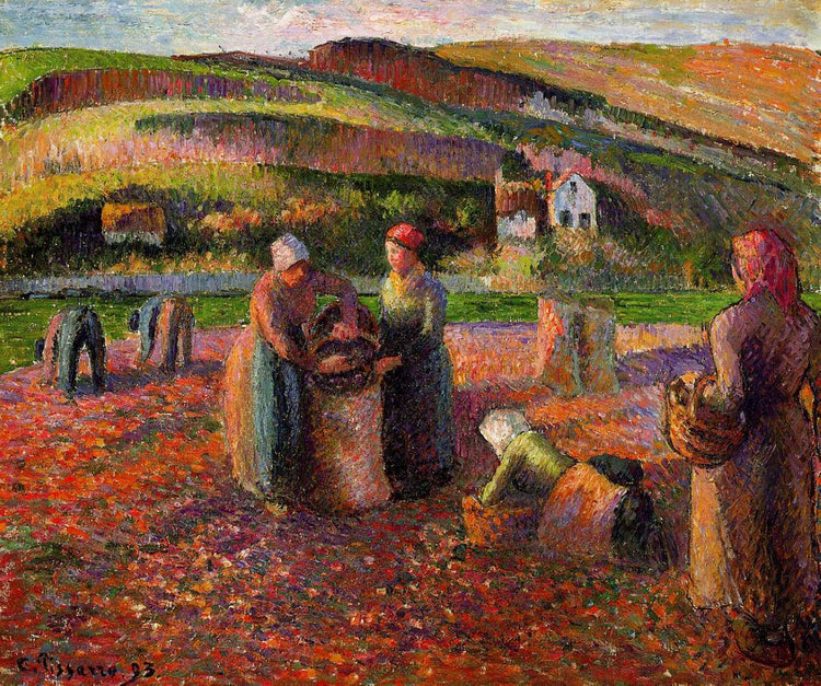 Potato Harvest - Camille Pissarro