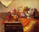 Pots and Boquets by Paul Gauguin — hand-painted botanical oil painting reproduction on canvas
