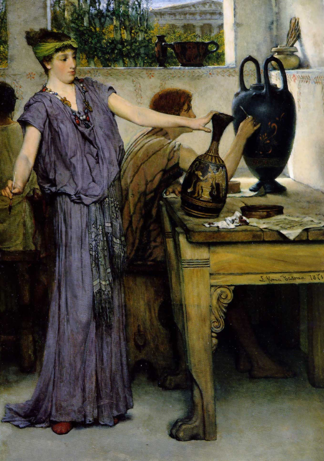 Pottery Painting by Sir Lawrence Alma-Tadema — hand-painted portrait oil painting reproduction on canvas