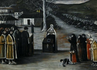Prayer in a Village by Niko Pirosmani — hand-painted cultural oil painting reproduction on canvas