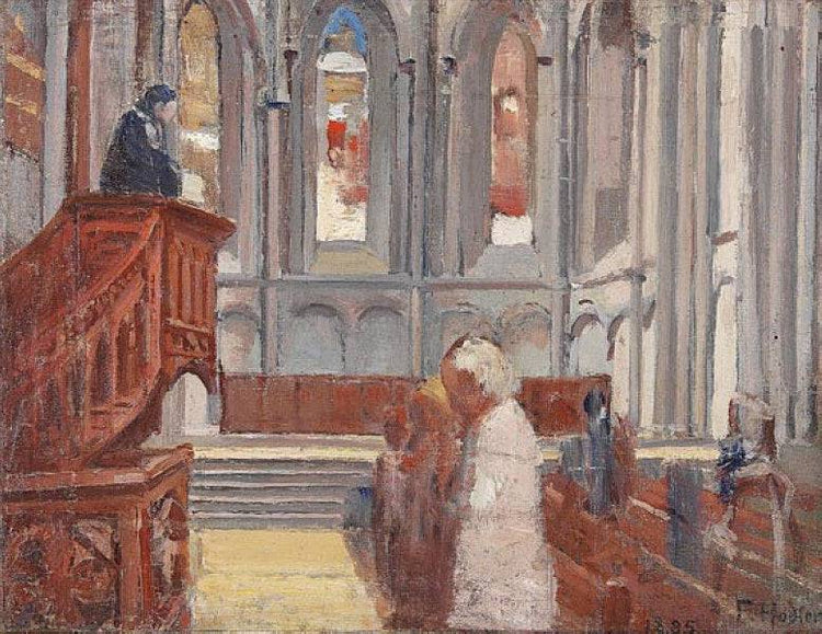 Prayer in the Cathedral of St. Pierre, Geneva - Ferdinand Hodler