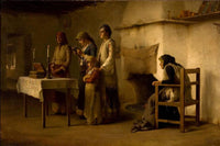 Praying before the communion at Megara by Théodore Ralli — hand-painted portrait oil painting reproduction on canvas