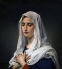 Praying woman by Francesco Hayez — hand-painted portrait oil painting reproduction on canvas