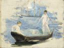 Preliminary Sketch for âAugust Blueâ by Henry Scott Tuke — hand-painted nautical oil painting reproduction on canvas