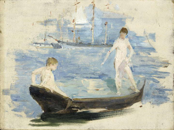 Preliminary Sketch for âAugust Blueâ by Henry Scott Tuke — hand-painted nautical oil painting reproduction on canvas