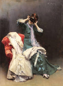 Preparing for the Costume Ball by Raimundo de Madrazo — hand-painted cultural oil painting reproduction on canvas