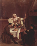 Preparing the Polenta by Pietro Longhi — children oil painting wall art, Rococo