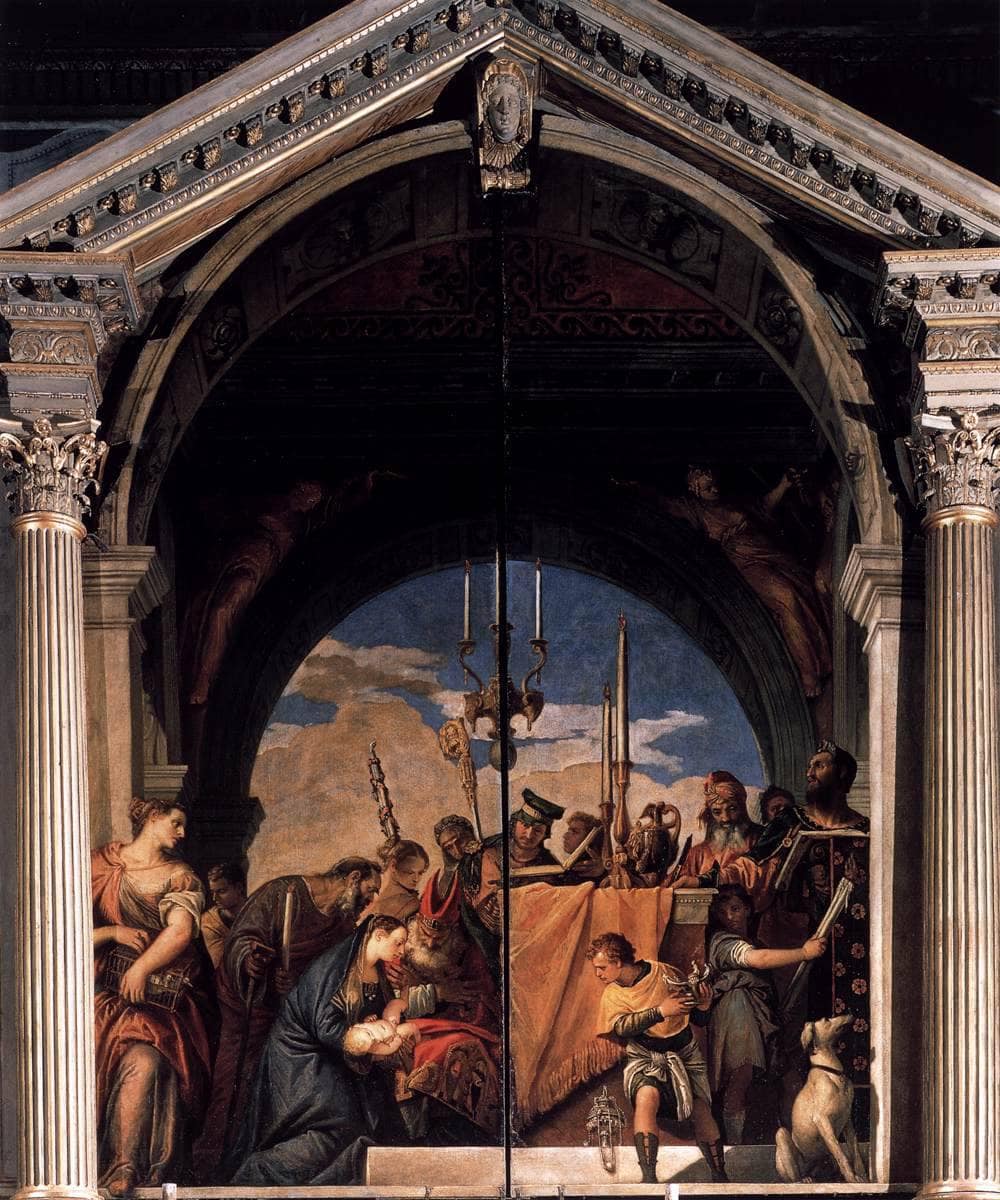 Presentation in the Temple by Paolo Veronese — hand-painted architectural oil painting reproduction on canvas
