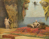 Presentation of the odalisques to the sultan by Émile Friant — hand-painted cultural oil painting reproduction on canvas